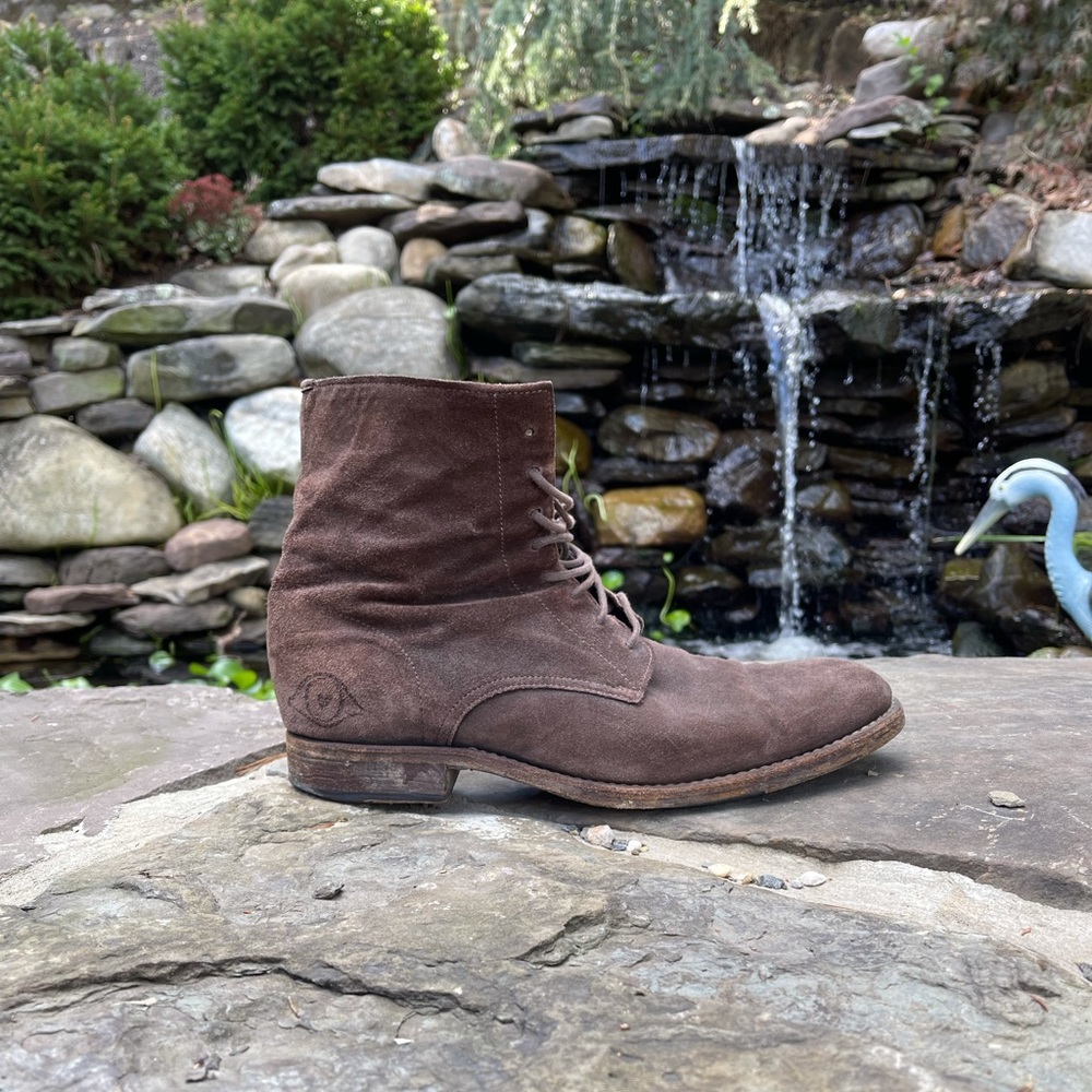 L’Eclaireur Made By Officine Creative Brown Suede Boots Sz 12